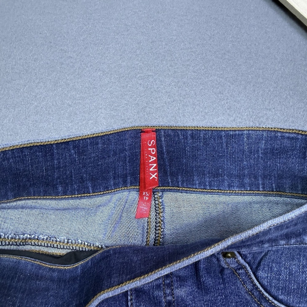 SPANX Blue High-Waist Ankle Flare Jeans - Picture 2 of 9